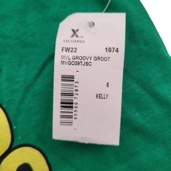 Marvel Kids Green Graphic Print "Get Your Groot On!" Short Sleeve T-Shirt Size 6 - Picture 4 of 8